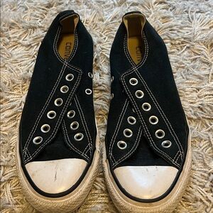 Black slip on converse